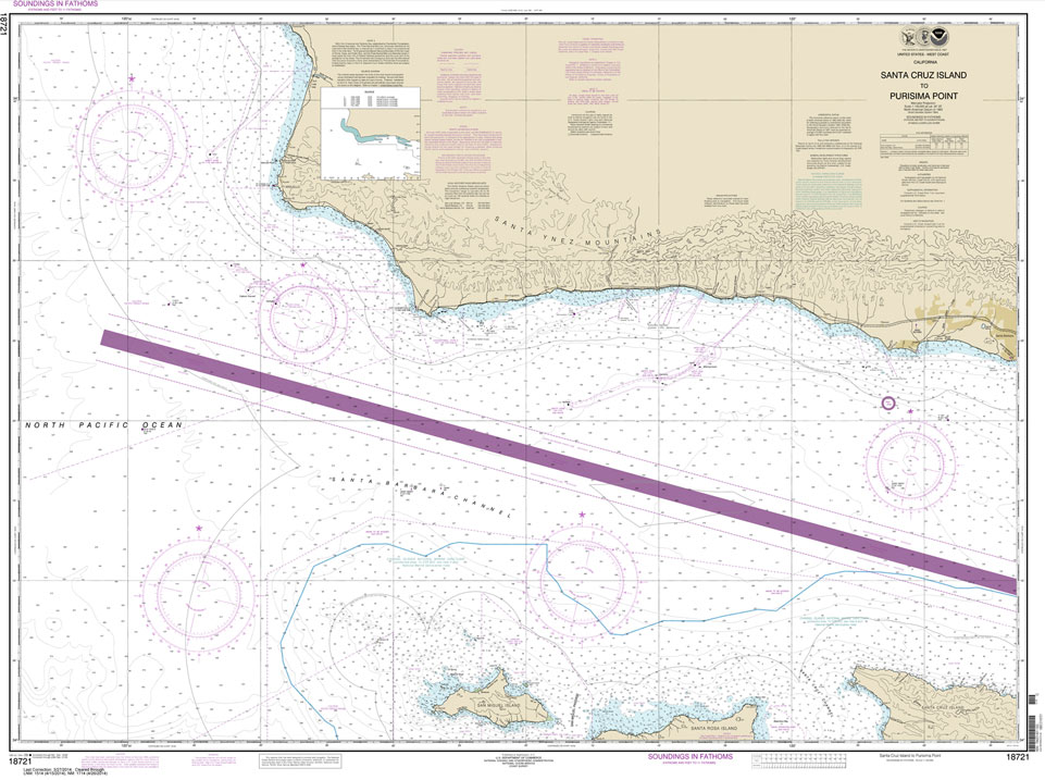 NOAA Chart 18721: Santa Cruz Island to Purisima Point