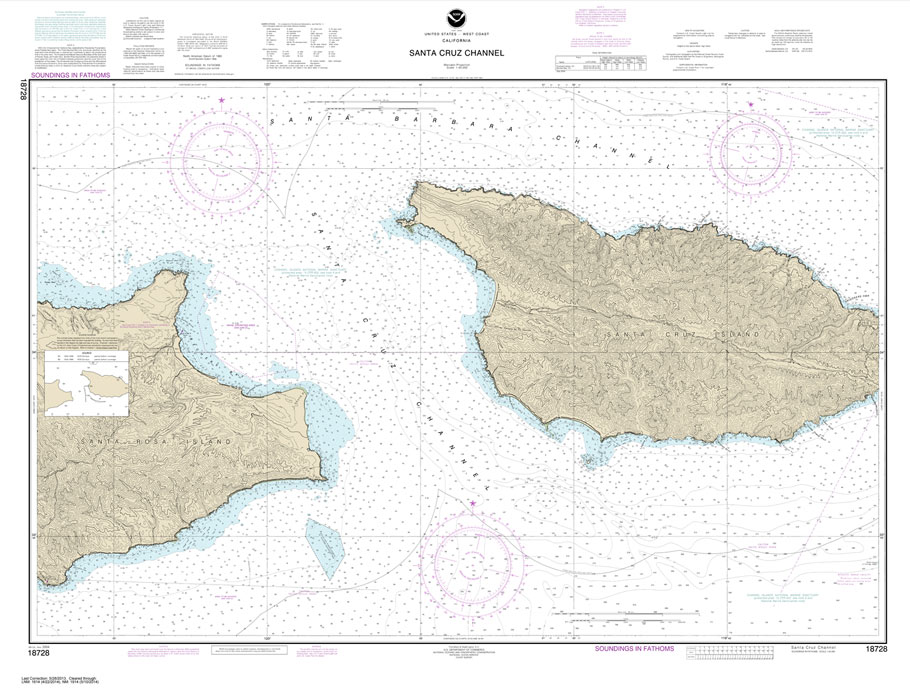 NOAA Chart 18728: Santa Cruz Channel