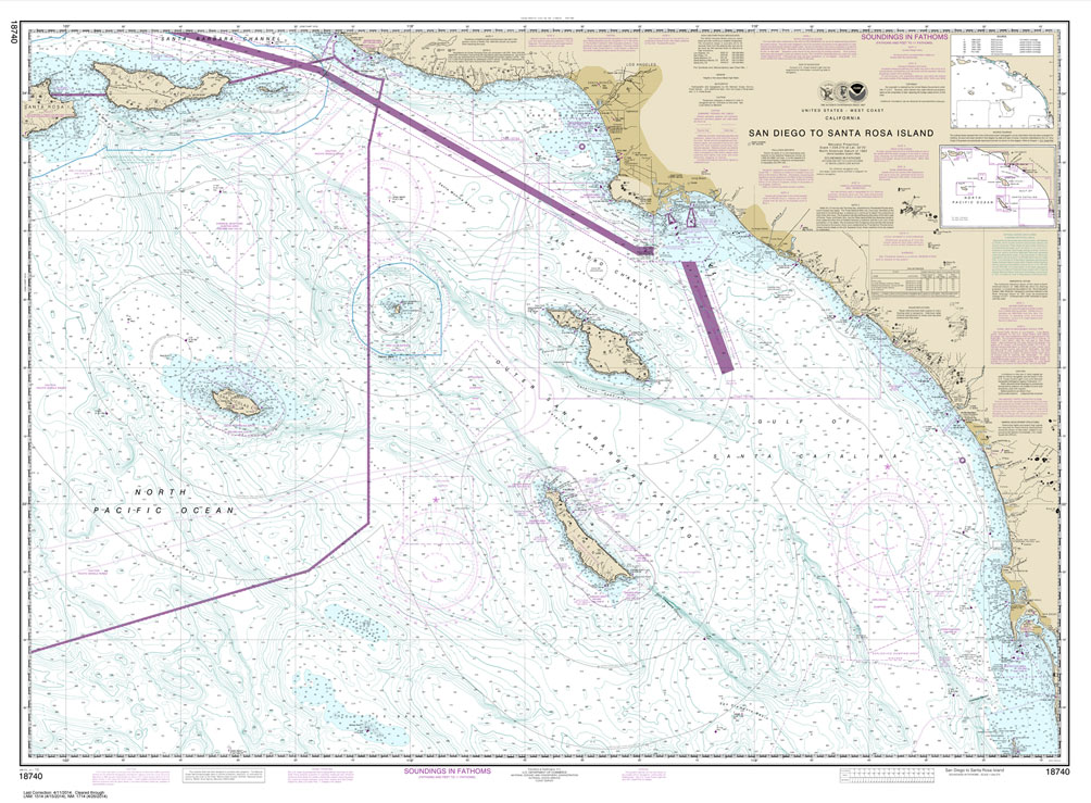 NOAA Chart 18740: San Diego to Santa Rosa Island
