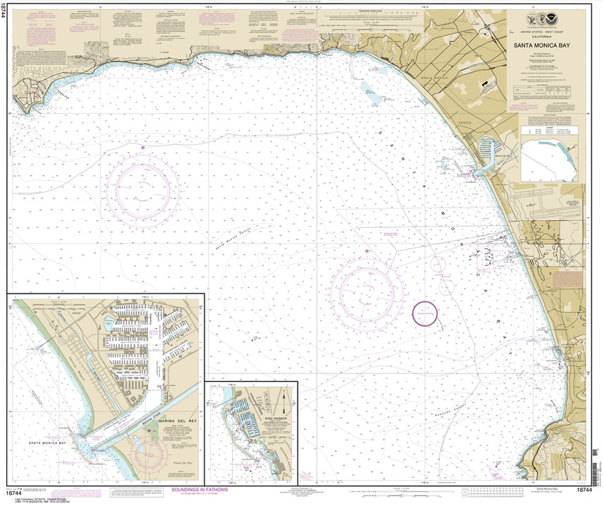 NOAA Chart 18744: Santa Monica Bay;King Harbor