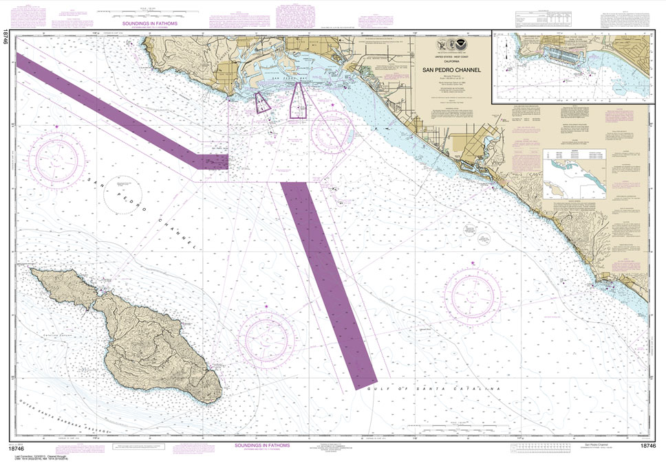 HISTORICAL NOAA Chart 18746: San Pedro Channel;Dana Point Harbor