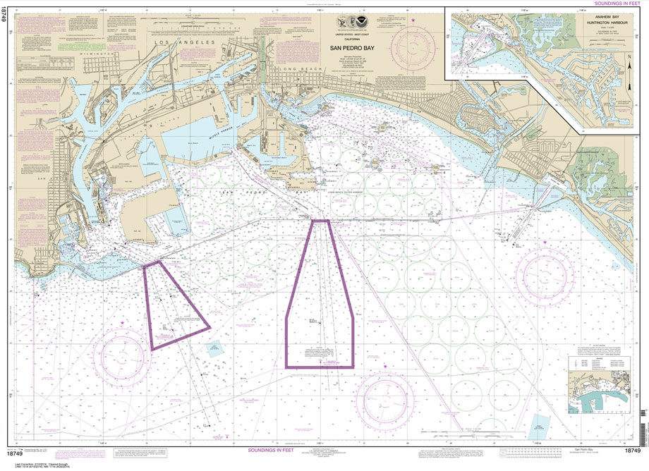NOAA Chart 18749: San Pedro Bay;Anaheim Bay Huntington Harbor