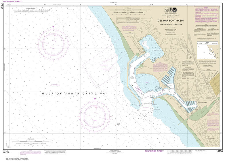 HISTORICAL NOAA Chart 18758: Del Mar Boat Basin
