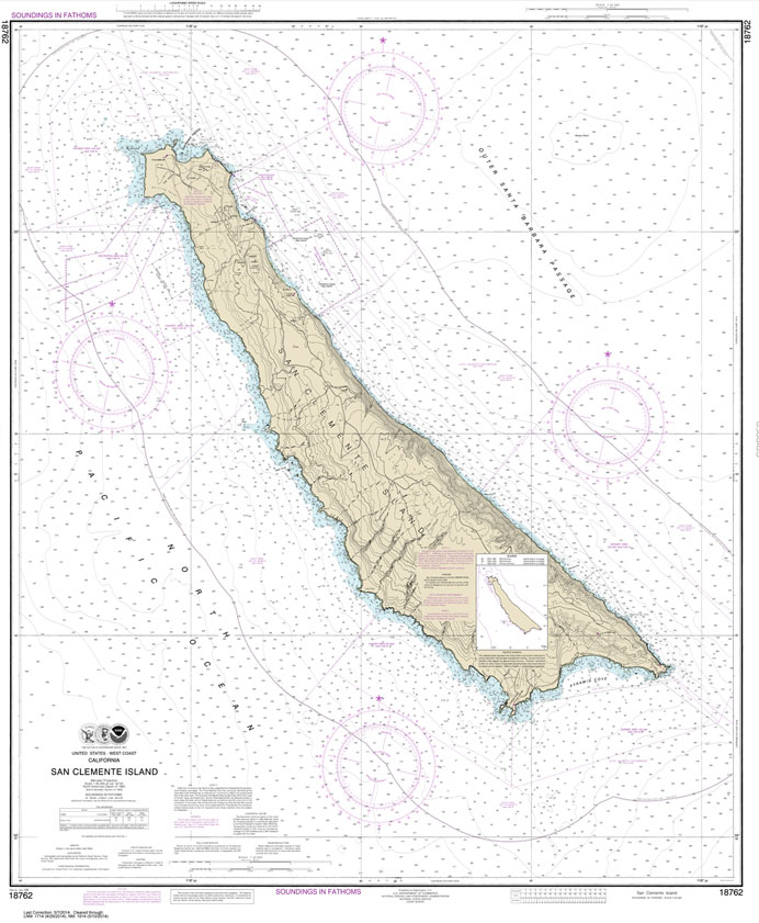 HISTORICAL NOAA Chart 18762: San Clemente Island