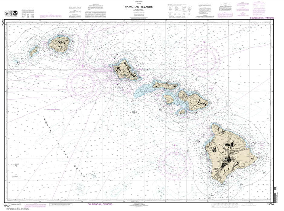 HISTORICAL NOAA Chart 19004: Hawai'ian Islands