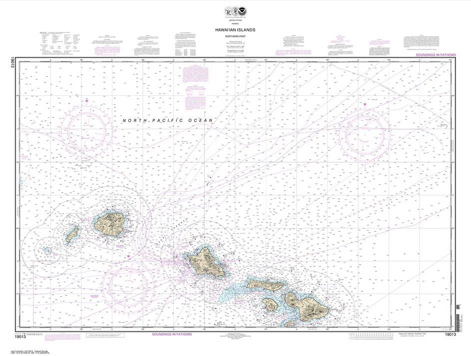NOAA Chart 19013: Hawai'ian Islands northern part