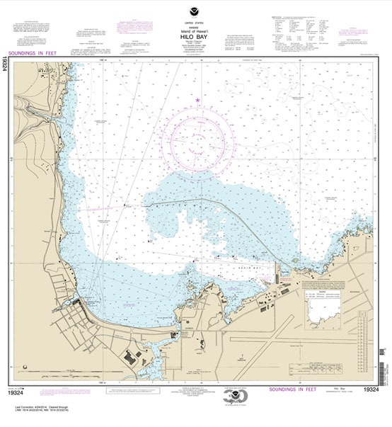 HISTORICAL NOAA Chart 19324: Island Of Hawai'i Hilo Bay