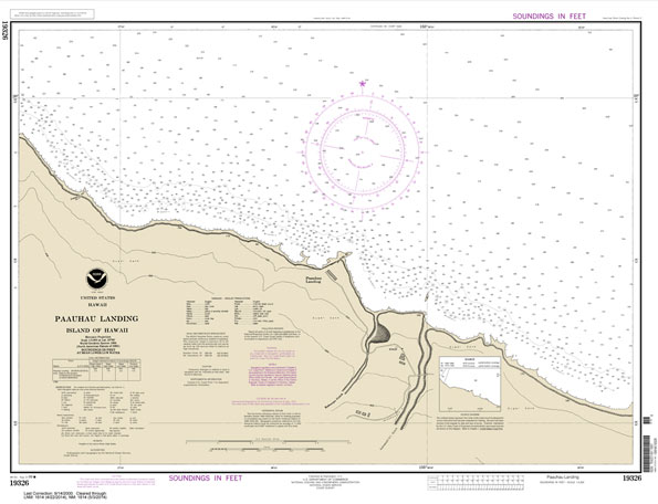 HISTORICAL NOAA Chart 19326: Pa'auhau Landing Island Of Hawai'i