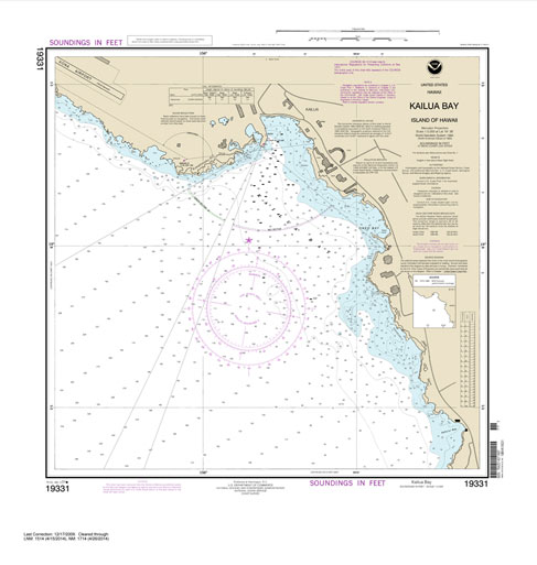 HISTORICAL NOAA Chart 19331: Kailua Bay Island Of Hawai'i