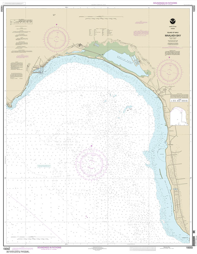 HISTORICAL NOAA Chart 19350: Island of Maui Ma'alaea Bay