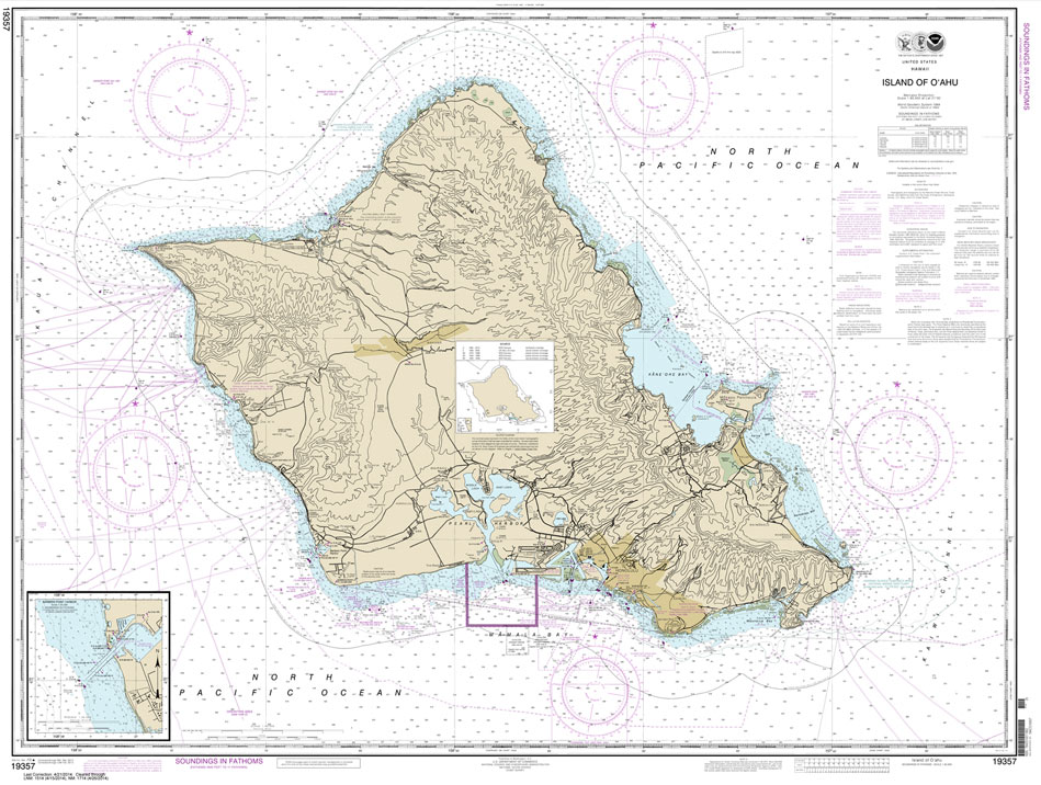 HISTORICAL NOAA Chart 19357: Island of O'ahu;Barbers Point Harbor