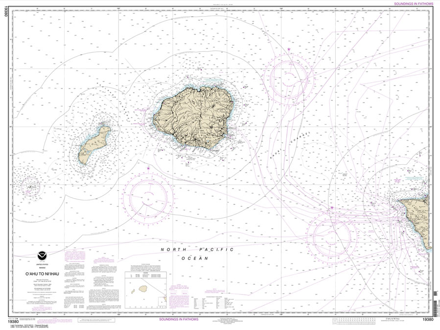 NOAA Chart 19380: O'ahu to Ni'ihau
