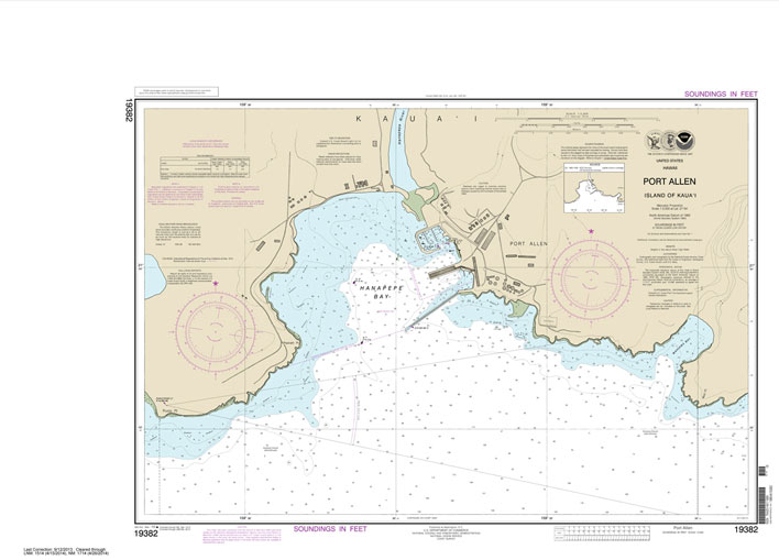 HISTORICAL NOAA Chart 19382: Port Allen Island of Kaua'i