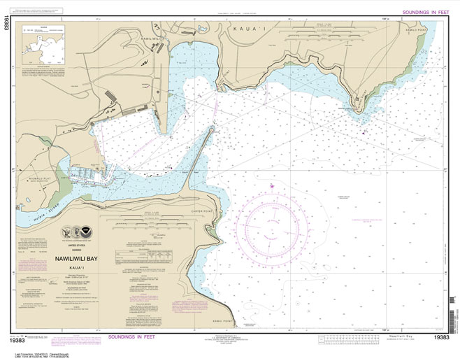 HISTORICAL NOAA Chart 19383: Kaua'i Nawiliwili Bay