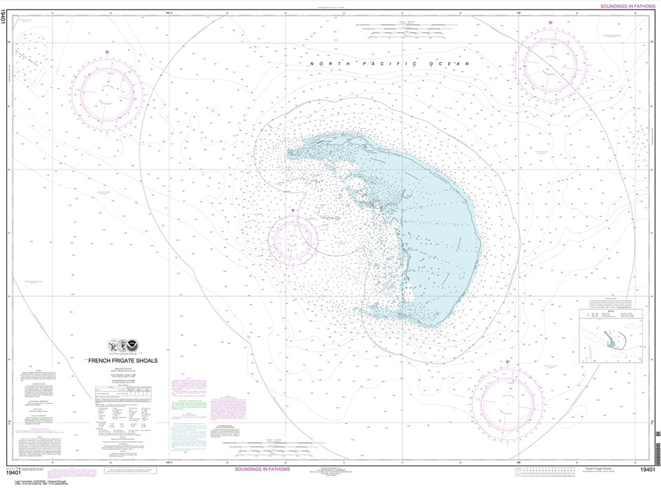 HISTORICAL NOAA Chart 19401: French Frigate Shoals