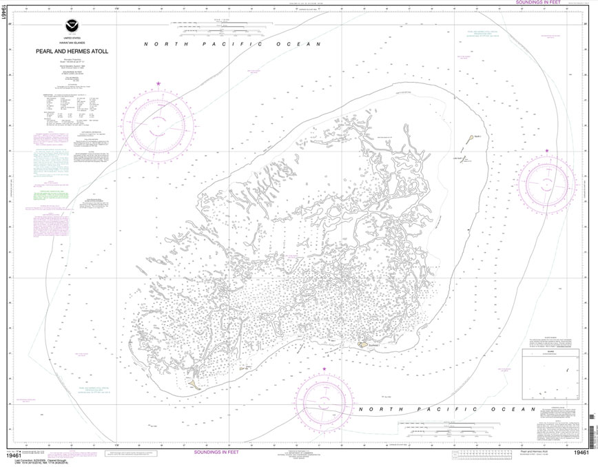 HISTORICAL NOAA Chart 19461: Pearl and Hermes Atoll