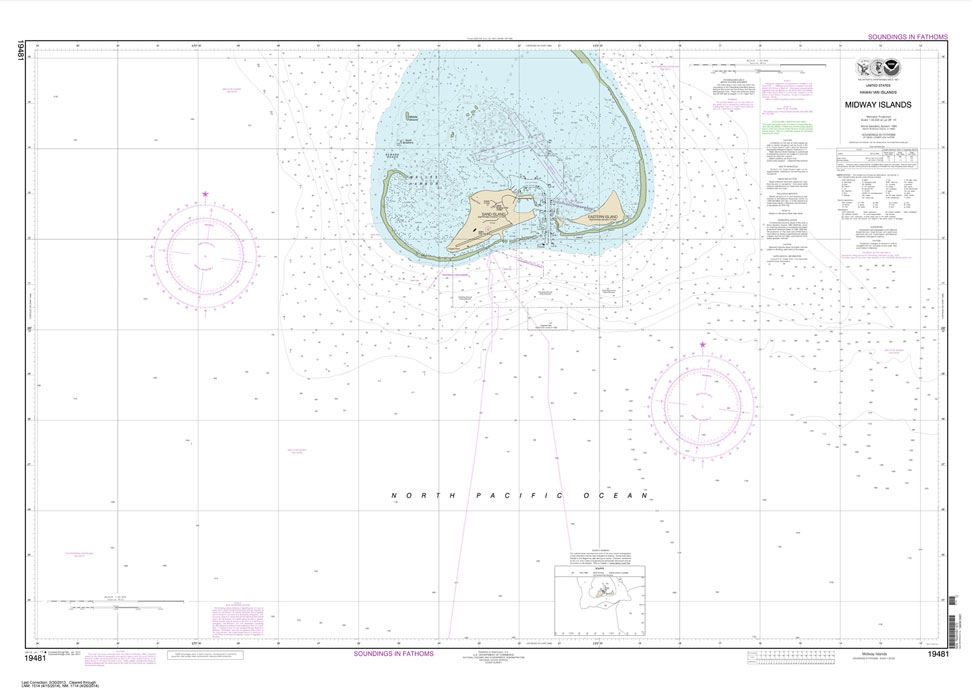 NOAA Chart 19481: Hawai'ian Islands Midway Islands