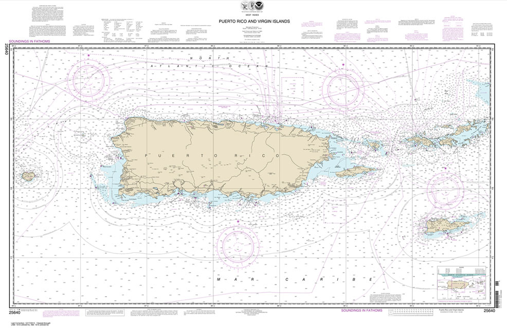 NOAA Chart 25640: Puerto Rico and Virgin Islands