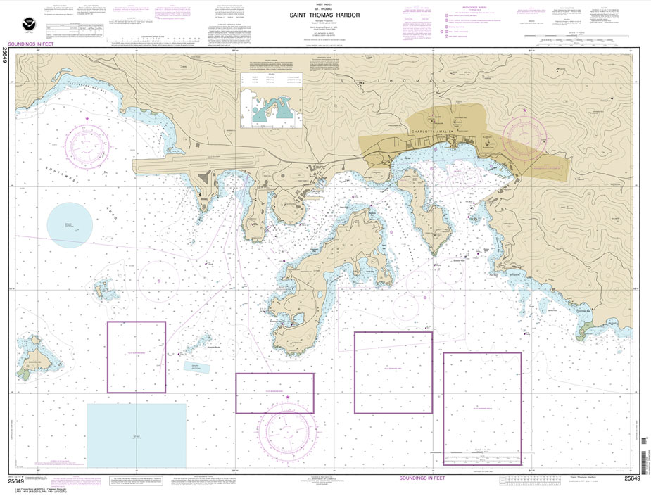 HISTORICAL NOAA Chart 25649: Saint Thomas Harbor