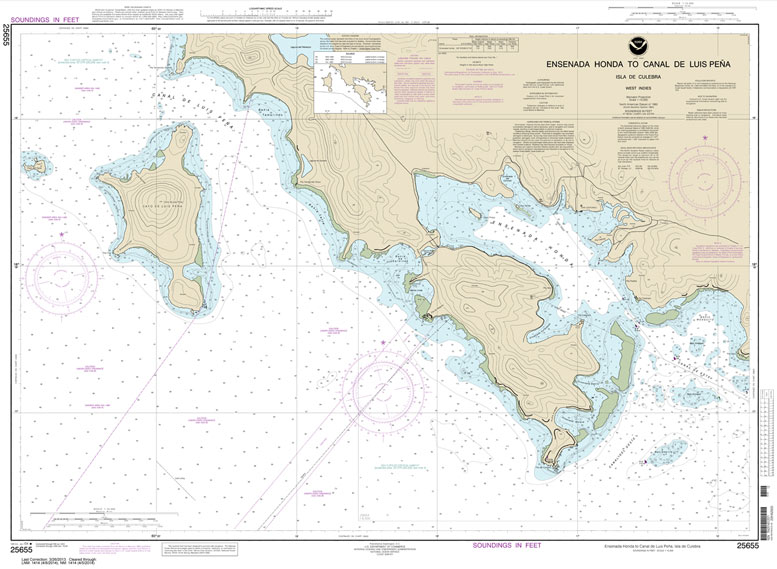 HISTORICAL NOAA Chart 25655: Ensenada Honda to Canal de Luis Pena