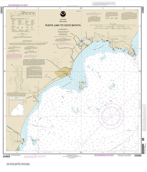 HISTORICAL NOAA Chart 25665: Punta Lima to Cayo Batata