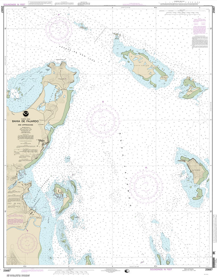 HISTORICAL NOAA Chart 25667: Bahia de Fajardo and Approaches