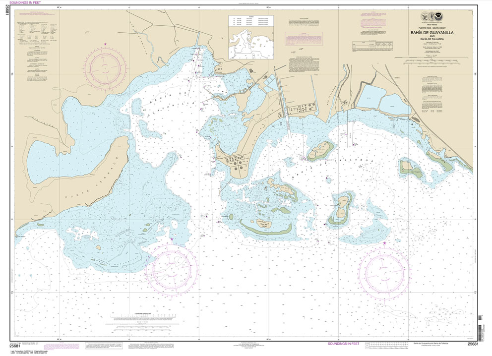 HISTORICAL NOAA Chart 25681: Bahia de Guayanilla and Bahia de Tallaboa