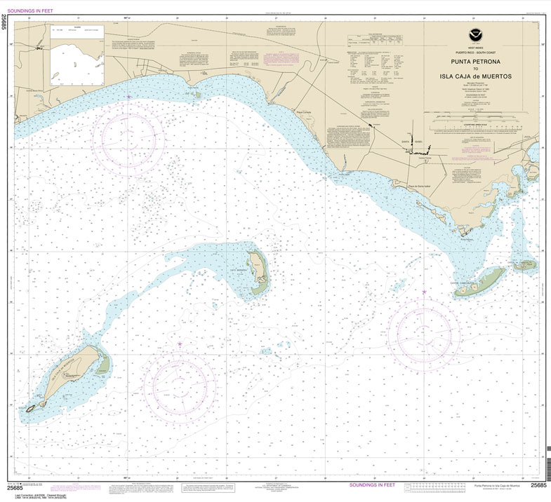 HISTORICAL NOAA Chart 25685: Punta Petrona to lsla Caja de Muertos