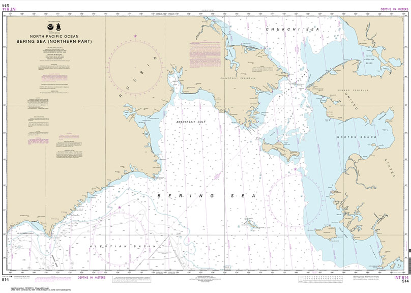 NOAA Chart 514: Bering Sea Northern Part