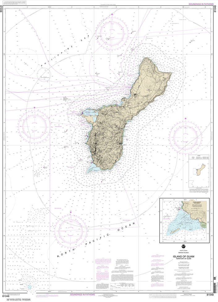 HISTORICAL NOAA Chart 81048: Mariana Islands Island of Guam Territory of Guam;Cocos Lagoon