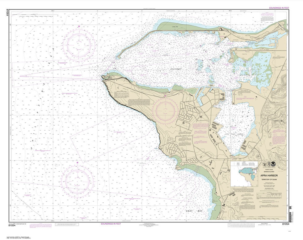 NOAA Chart 81054: Mariana Islands Apra Harbor: Guam