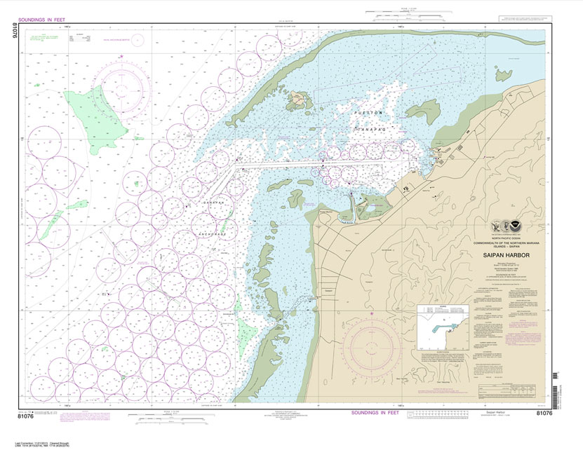 NOAA Chart 81076: Commonwealth of the Northern Mariana Islands Saipan Harbor