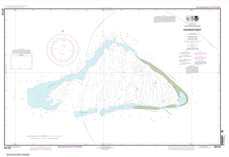 HISTORICAL NOAA Chart 83153: United States Possesion Kingman Reef