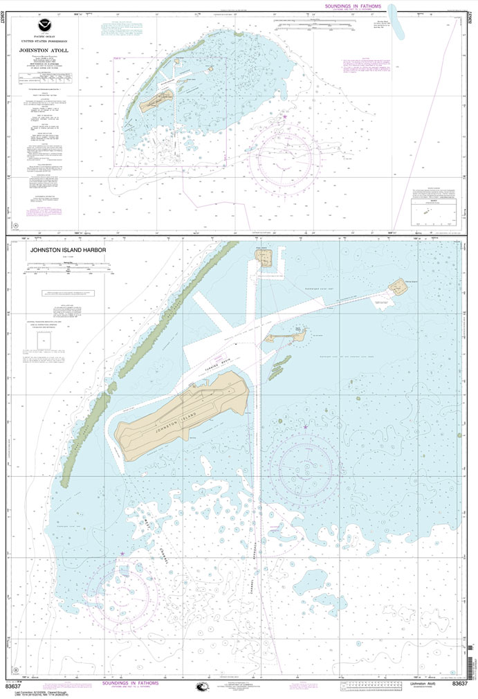 HISTORICAL NOAA Chart 83637: Johnston Atoll;Johnston Island Harbor