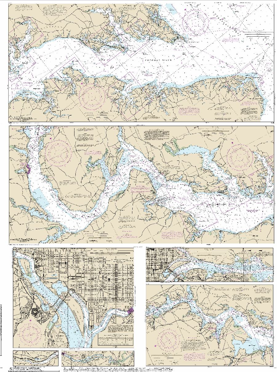 HISTORICAL NOAA Chart 12285: Potomac River; District of Columbia (6 PAGE FOLIO)