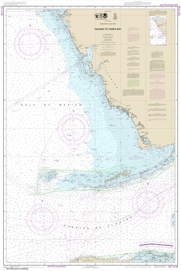HISTORICAL NOAA Chart 4148: Havana to Tampa Bay