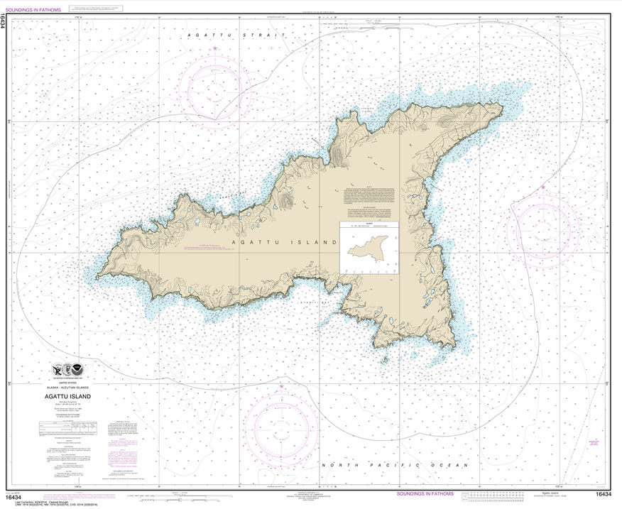 HISTORICAL NOAA Chart 16434: Agattu Island