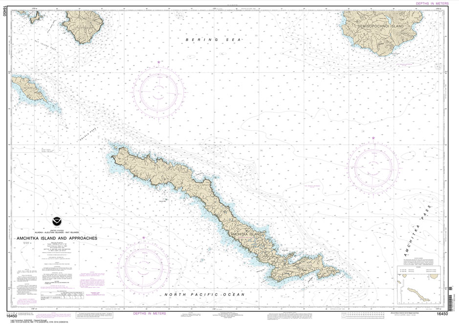 HISTORICAL NOAA Chart 16450: Amchitka Island and Approaches