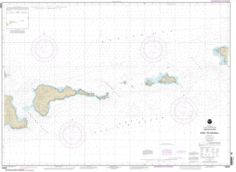 HISTORICAL NOAA Chart 16484: Atka Island to Chugul Island Atka Island