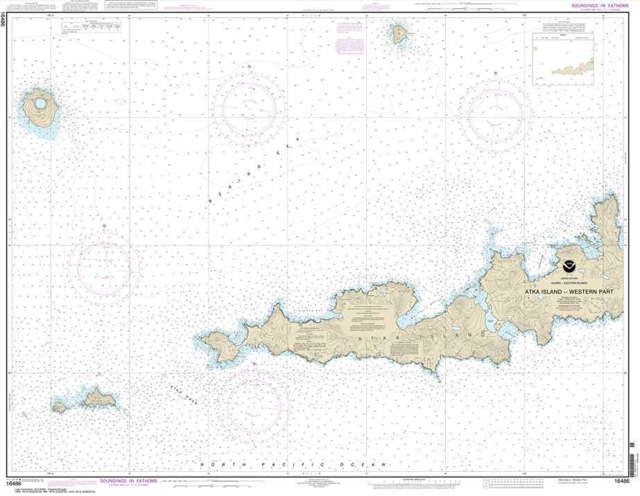 HISTORICAL NOAA Chart 16486: Atka Island: western part