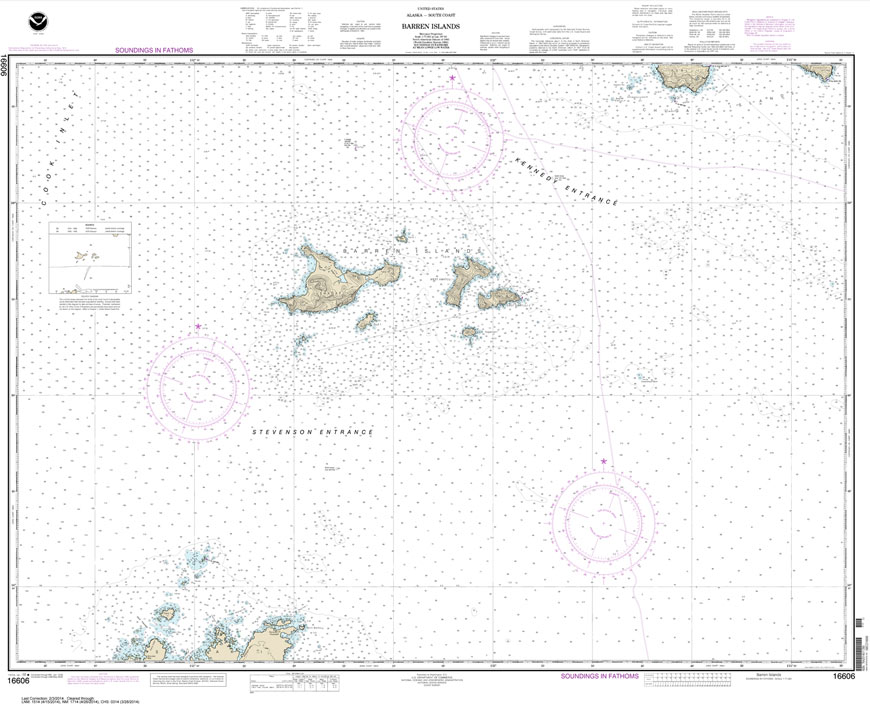 HISTORICAL NOAA Chart 16606: Barren Islands